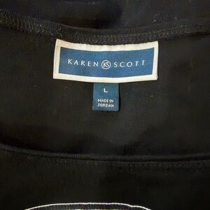 Karen Scott Black Short Sleeve Tee